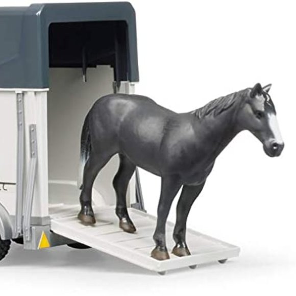 Bruder 02501 RAM 2500 Pick-Up Truck w/ Horse Trailer and Horse - Picture 3 of 4